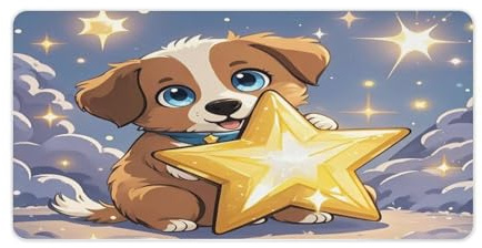 Anceky Mauspad mit glücklichem kleinen Hund, groß, rutschfest, für Büro, Schreibtischunterlage, große Computer- und Laptopmatte, Laptopschutz, Schreibunterlagen für Büro und Zuhause, 30,5 x 61 cm