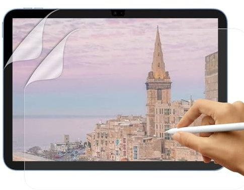 SUEEWE [2 Pezzi] Effetto Carta Pellicola per iPad 11. Generazione(A16) 2025 & iPad 10. Generazione,Feel Like Opaca Paper Pellicola in PET per Disegnare Schizzi Scrittura