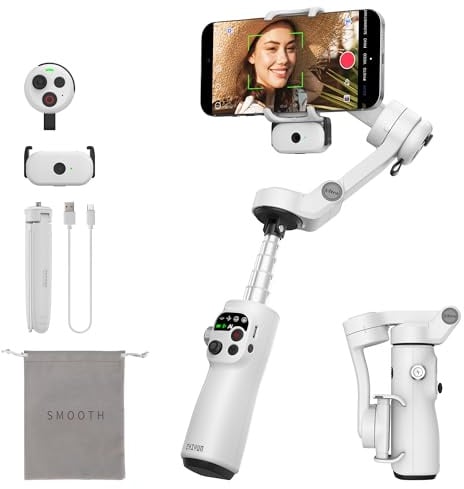 ZHIYUN Smooth Q5 Ultra Combo[Ufficiale]Stabilizzatore Smartphone, Tracciamento AI, Comando Vocale, Telecomando, Luce di Riempimento/Asta di Prolunga/Treppiede, Batteria da 13.5h, Gimbal per Telefono