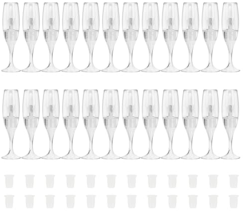 Conteneurs Rechargeables De Glaçage À Lèvres 8ml Tubes Brillant Vides Conteneurs Brillant Bouteilles En Forme Verre Vin 24 Pièces