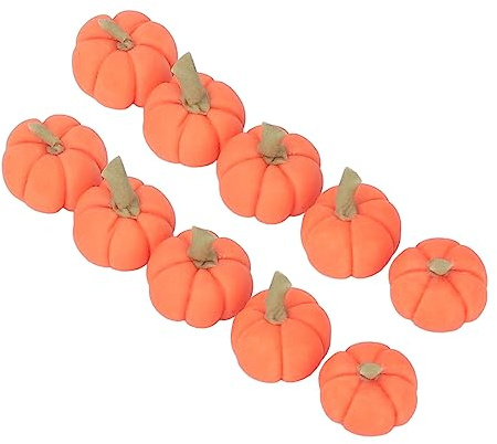 Masyrt Mini-Kürbisse, Künstliche Mini-Erntekürbisse, Puppenhaus-Miniaturkürbisse aus Ton, Lebensechte Dekoration für Halloween, Thanksgiving, Ostern und Geburtstage