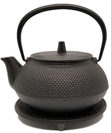 IWACHU Cast Iron Japanese Teapot/Kettle and Trivet ARARE Set