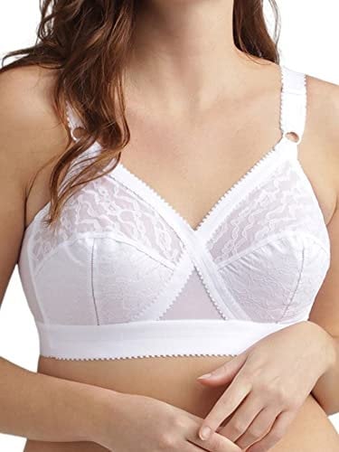 Playtex Bra Woman Cross Your Heart Non-Wire Bra x1, White, 38B