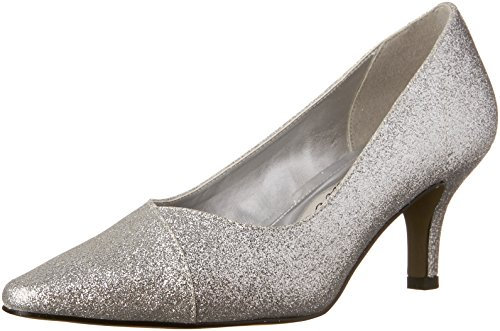 Easy Street Damen Chiffon Pumps, Grau (Silber Glitter), 42 EU