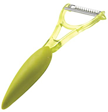 Mastrad Eplucheurs Julienne Fruits et légumes – Utilisation Simple – Gamme Elios – Double Tranchant – Lame INOX – Ambidextre – Compatible Lave-Vaisselle – Tagliatelles de légumes ou fruits – Vert