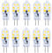 ITALASA 10er Pack G4 LED Lampen 2W LED Leuchtmittel 12 SMD 2835 LEDs, Warmweiß 3000K LED Lampe Birnen 200LM Ersatz 20W Halogen AC/DC 12V nicht dimmbar