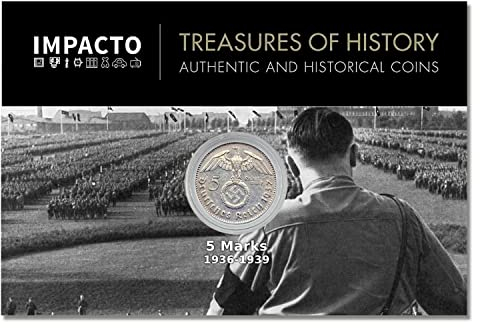 IMPACTO COLECCIONABLES Pièces de Monnaie Anciennes - Allemagne, 5 Marks Allemands 1934. L’Argent du Troisième Reich