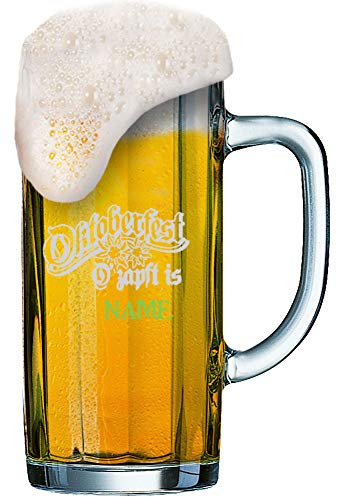 Bierseidl [Minden Seidl 0.5L] mit individueller Gravur [Name] und [Motiv - O`zapft is] - MeinGlas