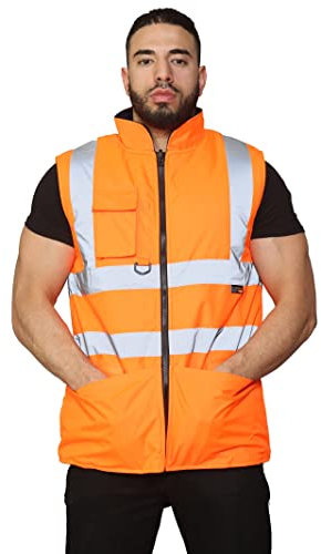 shelikes Safety Vests High Visibility Waistcoat Body Warmer Gilet Sleeveless Reversible Waistcoat