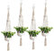 LongcMall Makramee Blumenampel, 4er Set Hängeampel Baumwollseil Blumentopf Hängen, 103cm Pflanzenhalter für Innen Außen Balkone Wand Dekoration - 4 Beine (4 Stück)