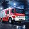 WallArena - Vlies Fototapete Kinderzimmer 208x146 cm Feuerwehrfahrzeug Feuerwehr Jugendzimmer - Fototapeten Tapeten für Kinder Kindertapete - Vliestapete Wandtapete Tapete 3D Effekt