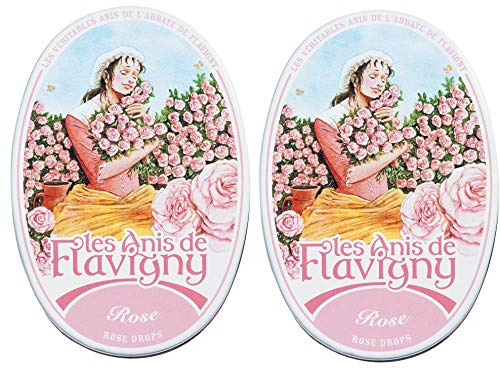 Les Anis de Flavigny - Anisbonbons - Rosendragees - 2er Pack