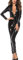 DULEE Damen Wetlook Faux Leder Zipper Ganzanzug Kostüm Nachtclub Clubwear Tanzen Bodysuit Jumpsuit Dessous,Black 3XL