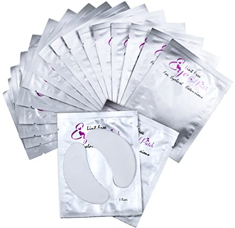 50 Paar Wimpernverlängerung Pads Wimpernpads Eye Gel Patches Augenpads Fusselfrei Einzelne Wimpern Pads für Wimpernverlängerung Augengelpads Ohne Gel