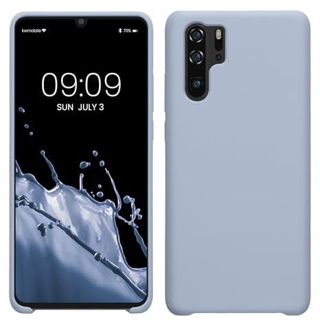 kwmobile Hülle kompatibel mit Huawei P30 Pro Hülle - Silikon Handy Case - Handyhülle weiche Oberfläche - kabelloses Laden - Hellblau matt