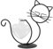BESTonZON Hydroponik Vase Glas Herz Design Vase Eisen Kunst Katze Design Ständer Tischvase Transparente Pflanzenvase Hydroponik Pflanzen Topf Zuhause Büro Tischdekoration Stil B