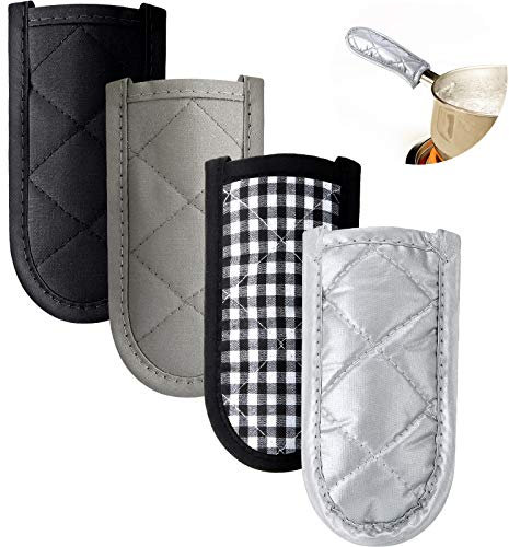 Patelai 4 Pieces Pan Handle Covers Heat Resistant Pan Handle Sleeve Non Slip Cast Iron Skillet Holder Covers for Home Kitchen Cooking Tools (Classic Styles)