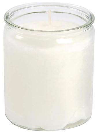 Bougie Blanche Pot en Verre - Lot de 8