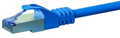 Danicom CAT 6a Netzwerkkabel LSOH - S/FTP - 5 m - Blau | POE, Ethernet, LAN, Patchkabel, Datenkabel, RJ45 - für Serverschränke, Switches, Router, Modems!