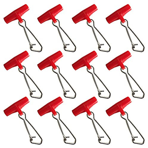40 Pcs Fishing Line Sinker Slides T-shape Line Swivels Snaps Weight Sliders Finder Clip for Sea Fishing Random Color