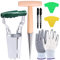 Wokape 106 Stück Gartenwerkzeug Set, Ideales Gartengeräte aus Qualitätsstahl mit Tags und Handschuhe