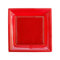 SANYGIENE Assiette Rouge Réutilisable 10 Fois | Lot de 36 Assiettes Rouges Carrées en PE | Lavable à Froid | Assiette Taille 23X23 cm | Arts de la Table
