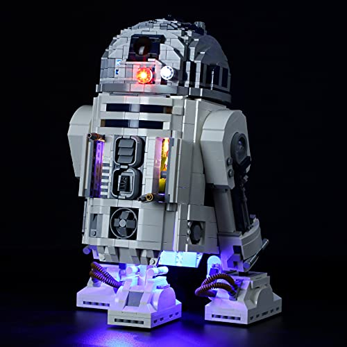 GEAMENT LED Licht-Set Kompatibel mit Lego R2-D2 - Beleuchtungsset für Star Wars 75308 Baumodell (Modell-Set Nicht enthalten)