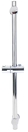 Duschstange Wandstange 66cm Länge Brausestange Aus Edelstahl 304 mit Drucktastenschieber Verchromt Duschhalterung Poliertes rostfreies Finish für Badezimmer-Duschsystem