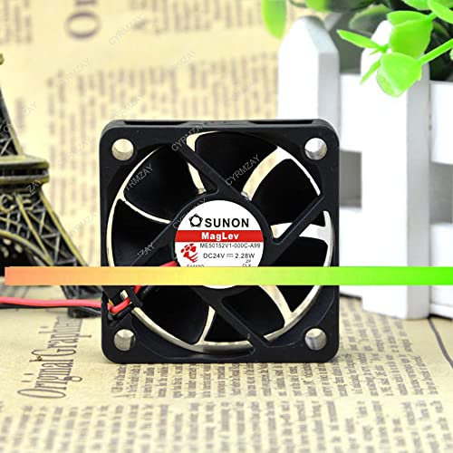 CYRMZAY Compatible For SUNON ME50152V1-000C-A99 24V 2.28W 2-Wire 5CM 5015 cooling fan