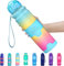 Zounich Best Sports Water Bottle Leak Proof 1L/700ml/500ml/400ml BPA Free Tritan Drink Bottles|Kids,Adults,Gym,School,Sport,Cycling| with Times to Drink & Fruit Infuser Filter & Lock Cover| Reusable