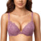 DOBREVA Reggiseno Donna Push Up in Pizzo con Ferretto Imbottito Plunge a Coppe Modellate Orchid Rose 4A