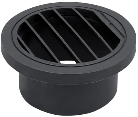 ALI2 Auto Heizung Luftkanal Entlüftung Auslass ABS-Kunststoff Lüfterheizung Luftauslass Standheizung Auspuffkappe Entlüftungskappe Drehbare Runder Flachkopf 75mm Air Vent Outlet