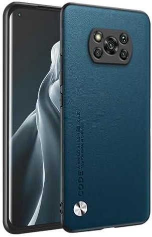 HONLEN Funda para Poco X3 Pro/Poco X3 NFC (6.67 Inches) Carcasa de Negocios Respaldo de Cuero Zafiro