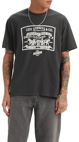 Levi's Men's Vintage Fit Graphic Tee T-Shirt, 2 Horse Pull Gd Pira, M