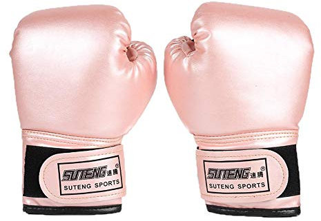 AZURAOKEY Gants de boxe pour enfants, gants de boxe en cuir PU, gants de boxe Muay Thai, gants de compétition professionnels respirants pour enfants pour sac de frappe, kickboxing, Muay Thai, MMA