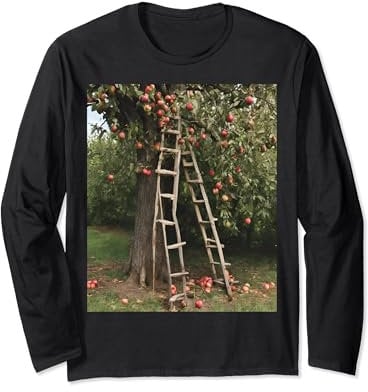 Apple Picking Ladder Tree Long Sleeve T-Shirt