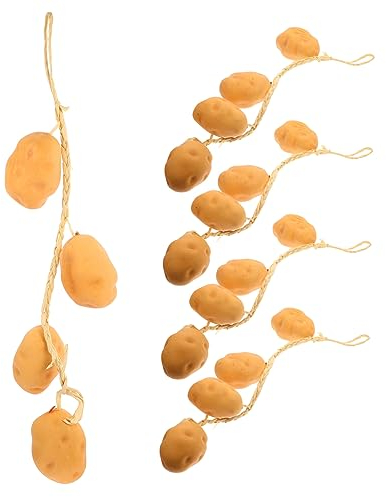 PRETYZOOM 5 Cordes Brochettes De Pommes De Terre Simulées Fausses Pommes De Terre Décors De Cuisine Légumes Artificiels Décoration Pomme De Terre Décor Suspendu Décorations pour La Maison