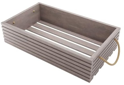 BOGATECO Holzkiste Natur | 60 cm x 35 cm x 14,5 cm | Holzbox | Deko Holzkisten | Obstkiste | Gemüsekiste | Holzkiste zur Aufbewahrung | Aufbewahrungsbox Kiste Holz Geschenk Deko Weinkiste | Gray