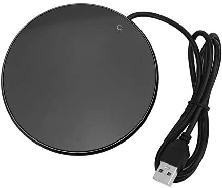 Tassenwärmer mit USB Anschluss, Kaffeewärmer Tassen Warmhalteplatte Kaffeetassenwärmer konstante Temperatur 55 °C für Zuhause Büro und unterwegs (Schwarz)