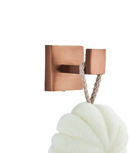 Badezimmer-Hardware-Set in Roségold, Edelstahl, Bademantelhaken, Handtuchhalter, Toilettenpapierhalter, Handtuchring, Badezimmerzubehör, gebürstetes Roségold E