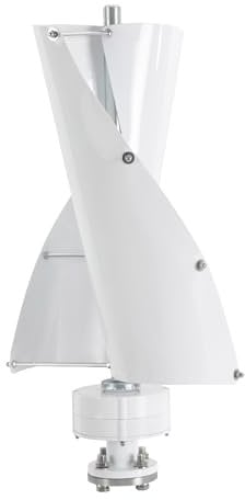 Turbina eolica verticale da 12 V, 500 W, con controller per produzione di energia verde, silenziosa ed efficiente (bianco)