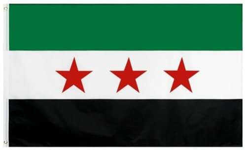 Keuyeo Syrien-Flagge, Polyester, Syrische Arabische Republik, DREI-Sterne-Flagge, Lebendige Farben, Syrisches Outdoor-Banner Für Festival-Party-Dekoration