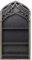 Wedhapy Hexendekor-Kristallregal für die Wand hölzernes gotisches Hexendekor schwarzes fensterförmiges Kristallregal 15,7x7,8 Zoll Display für ätherische Öle Schmuckregal