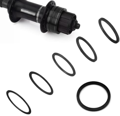 CPJJ 6 Stück Spacer Fahrrad Innenlager, 1mm 2mm 3mm Tretlager Unterlegscheibe, Aluminiumlegierung Schwungrad Naben Abstandshalter, Fahrrad Unterlegscheiben für Fahrrad Tretlagers