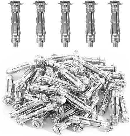 30 Stück Hohlraumdübel Metall M4 x 38mm Hohlraum Metallanker, Hohlraum-Metalldubel, Hohlraum Metalldübel Spreizdübel für Befestigungen in Gipskartonplatten, Gardinenschienen in Plattenbaustoffen