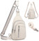 Travistar Brusttasche Sling Bag Damen Herren Mittelgroß 2 in 1 Rucksack Damen Klein mit 2 Abnehmbare Schultergurte, Cord Umhängetasche Handtasche Schultertasche Diebstahlsichere Crossbody Bag Damen