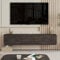Uniqtrio Floating TV Unit, Floating TV stand Cabinet, TV Units for Living Room 75 inch TVs, TV Stand Unit, TV Table, Media Wall Unit, TV Stands for Living room Entertainment Wall Unit (Black Oak)