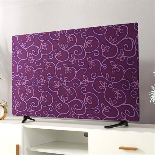 Hixingo Housse pour TV, Housse de Protection Télévision Housse Protection Écran TV Élastique Housse Télévision Anti Poussière Respirant Housse Écran TV Housse Écran PC (28inch,Violet foncé)