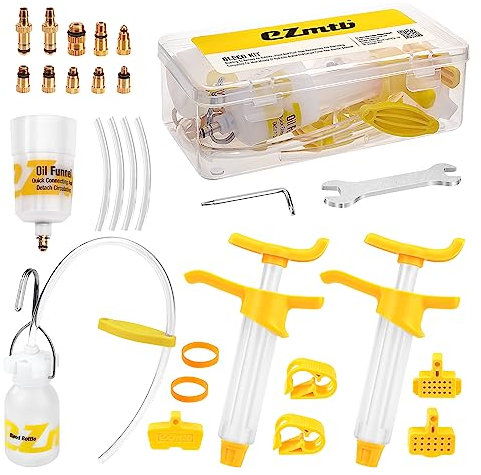 Jesustree Fahrrad Bremsen Entlüftungsset Kit, Bremsen Wechsel Hydraulische Scheibenbremse Metallverbinder, kompatibel für Magura, Tektro, Mountainbike und andere Mineralöl-Bremssysteme, freie Größe