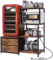 Cooday Mini Fridge Cabinet Stand with Power Outlet, Kitchen Bakers Rack with Storage Drawers, Coffee Bar Cabinet for Kitchen, Microwave & Mini Fridge Stand, Storage Shelves for Home, Office & Dorm
